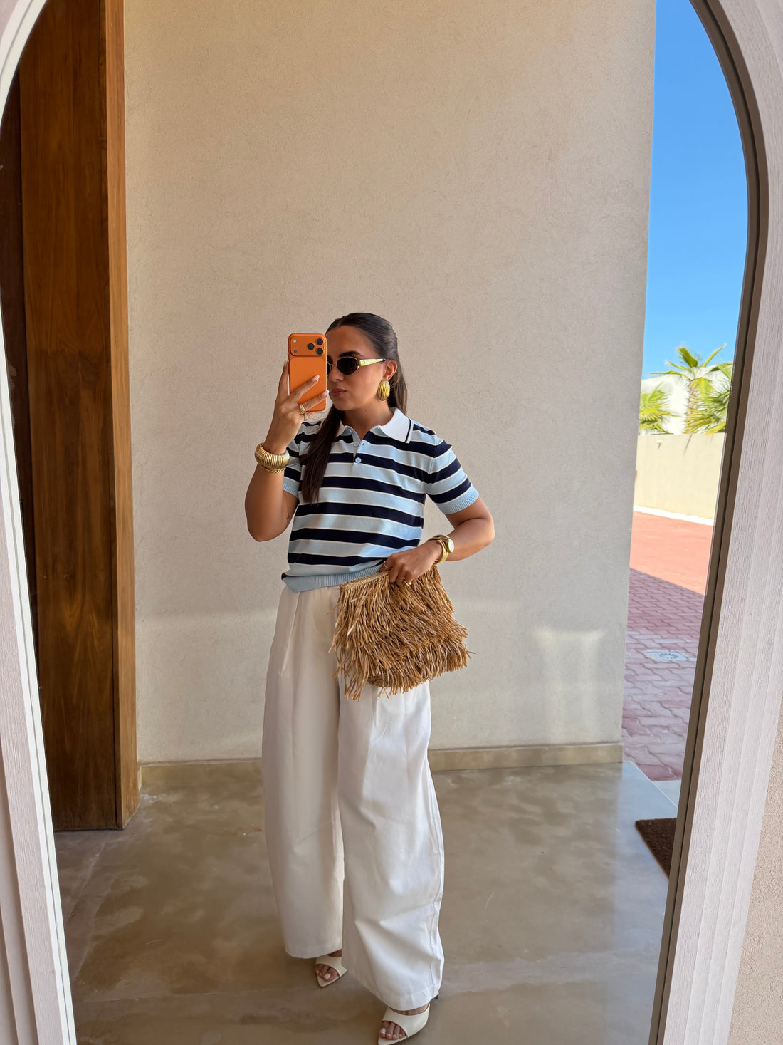 Pull manche courte bleu (K5-09)