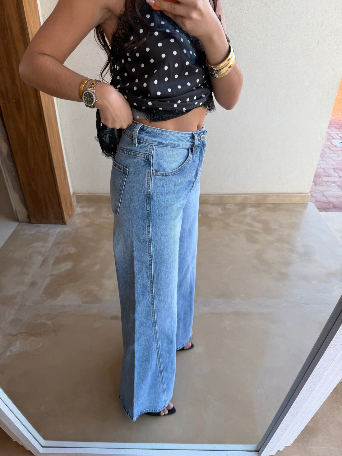 Jean LILA bleu clair (T6089)