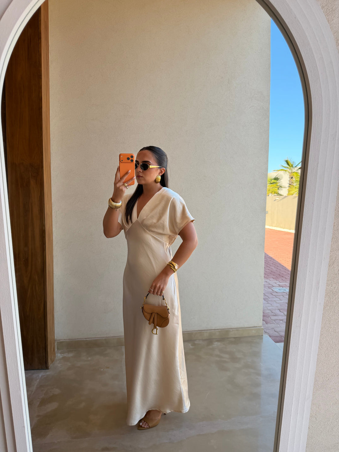 Robe longue Sandy beige