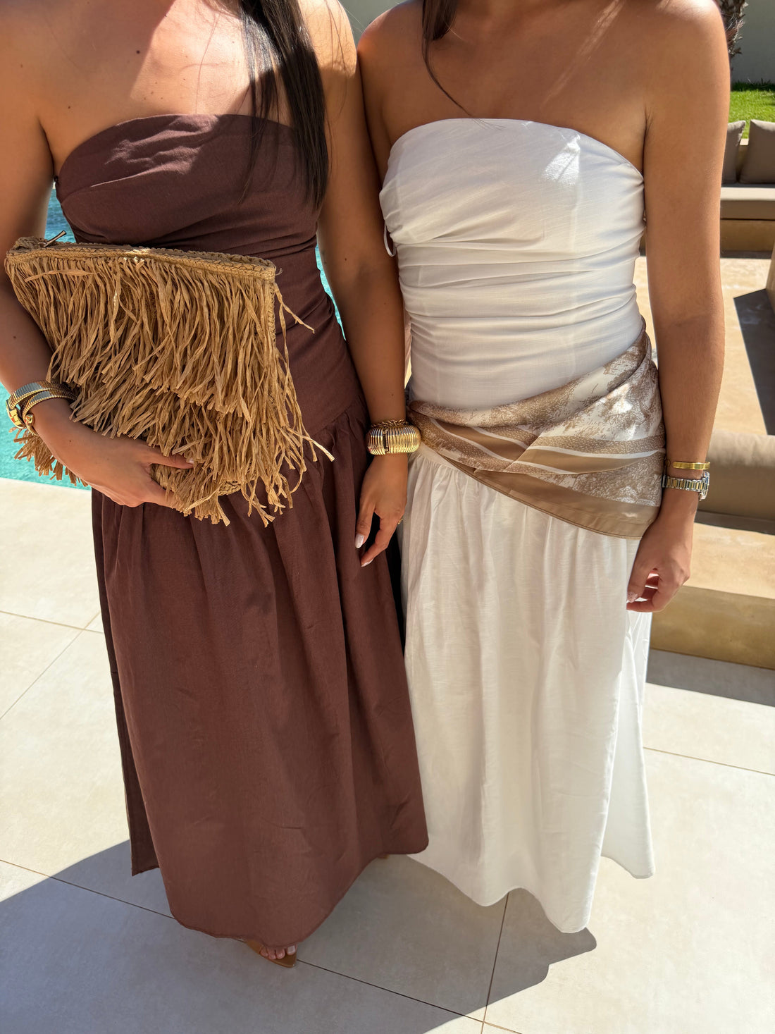 Robe bustier marron (L2091)