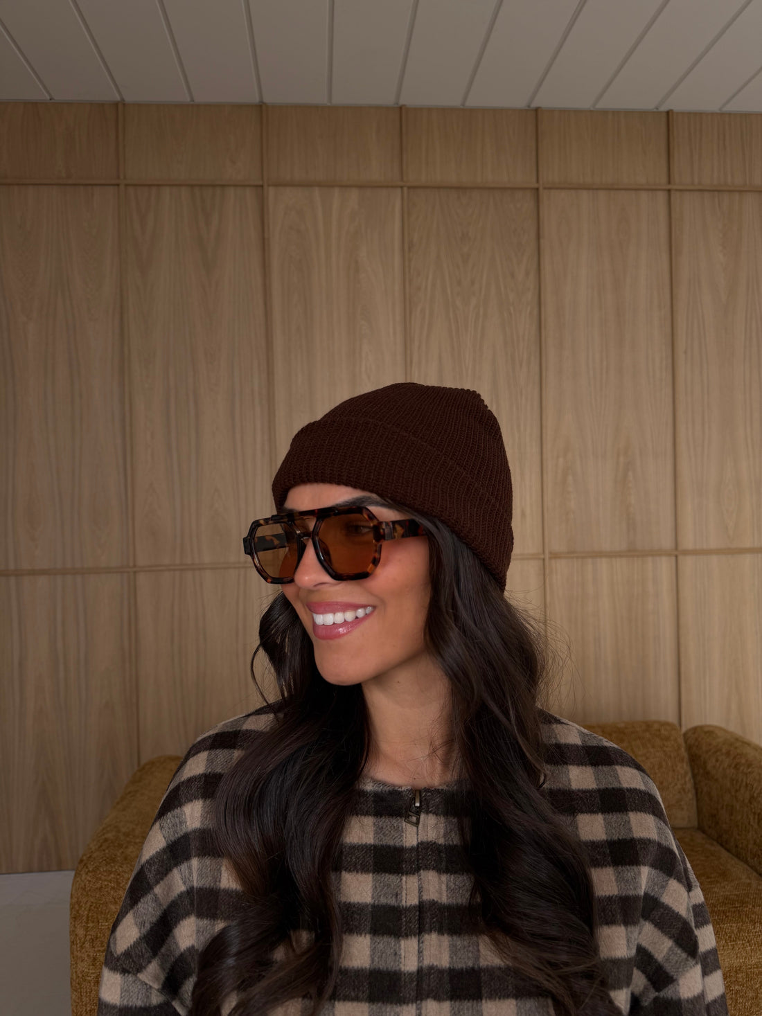 Bonnet ALINE marron