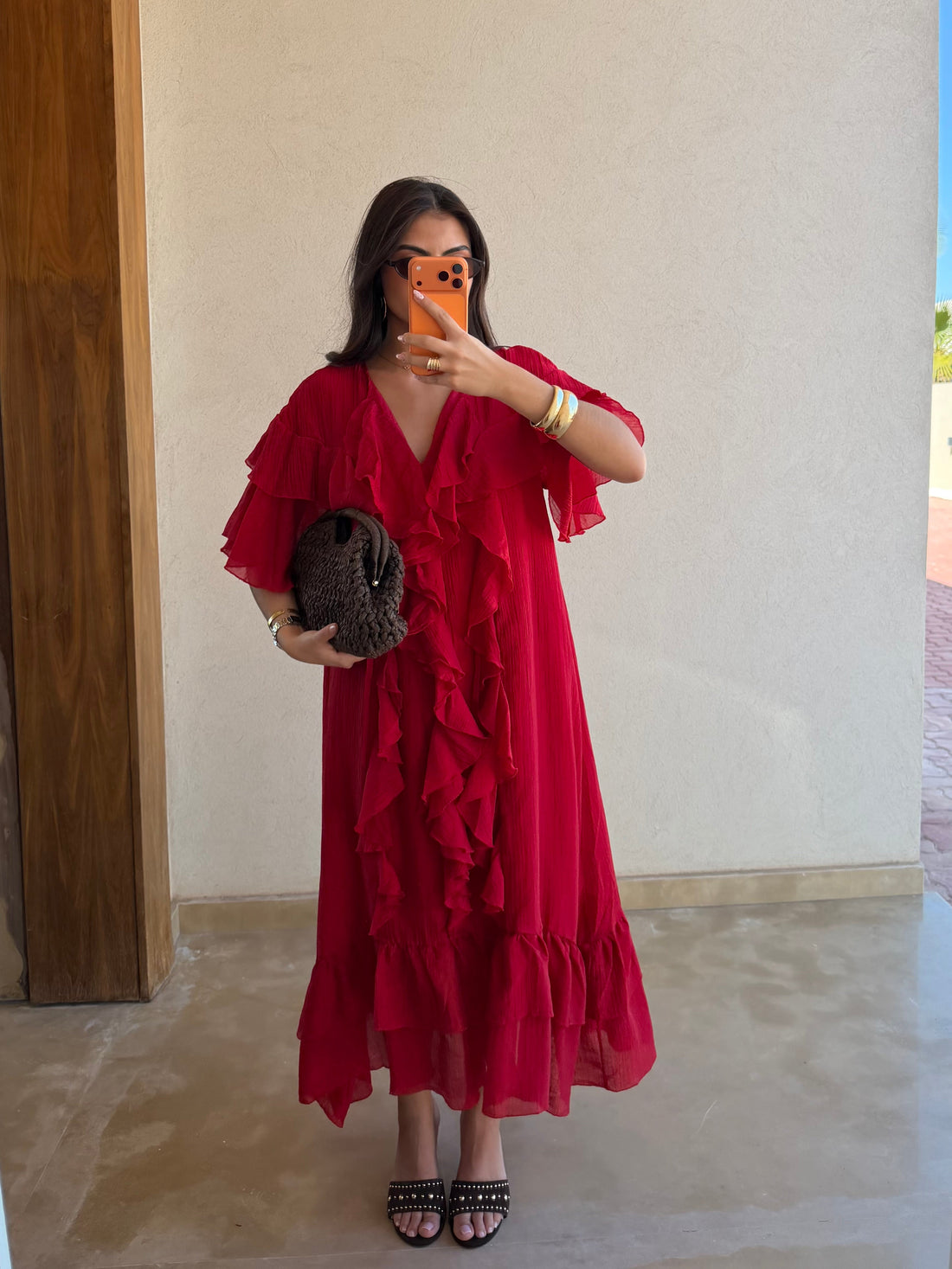 Robe VOLANA rouge (JY5222)