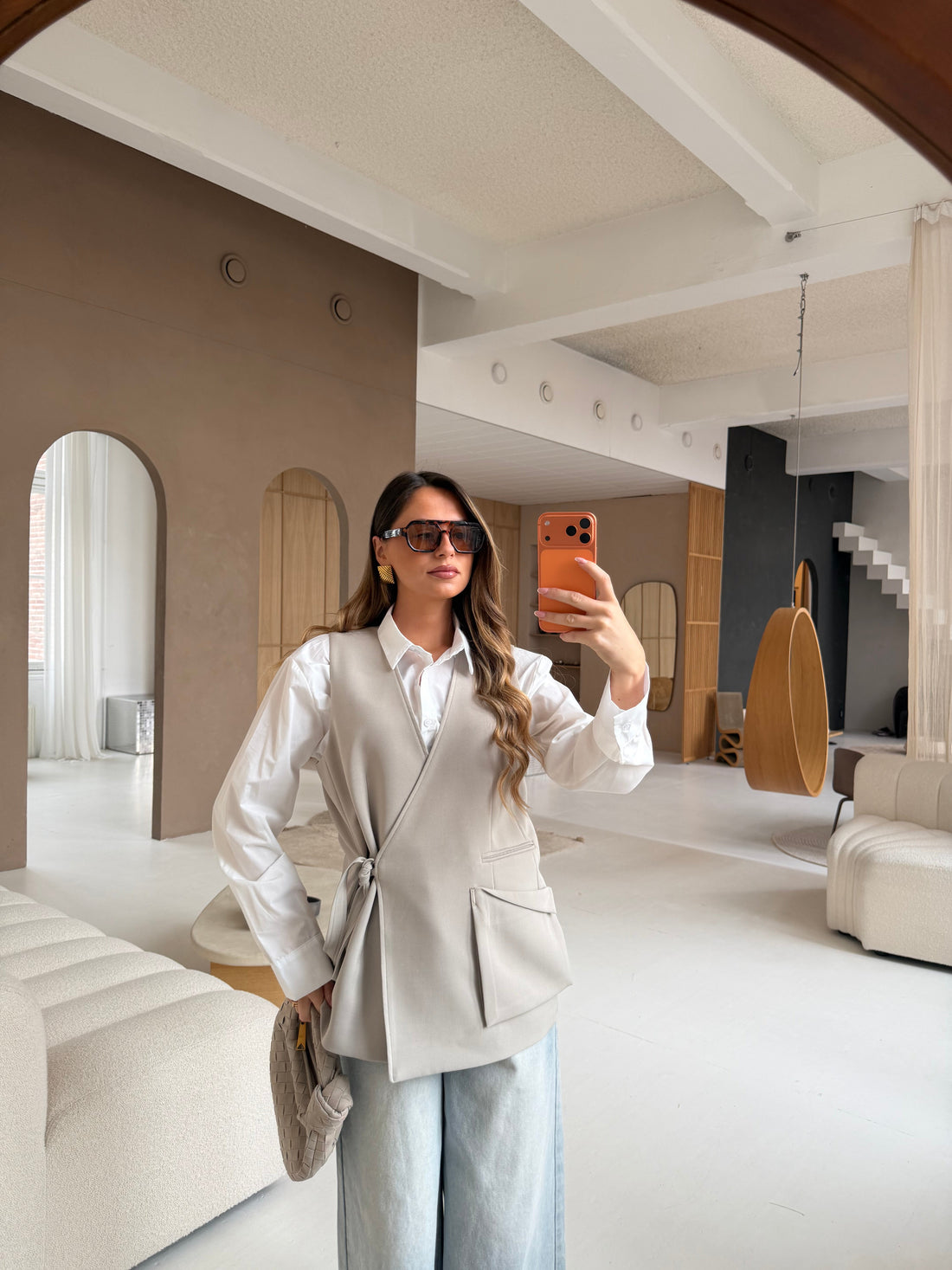 Blazer MERVEILLE noué tilleul (W25231)