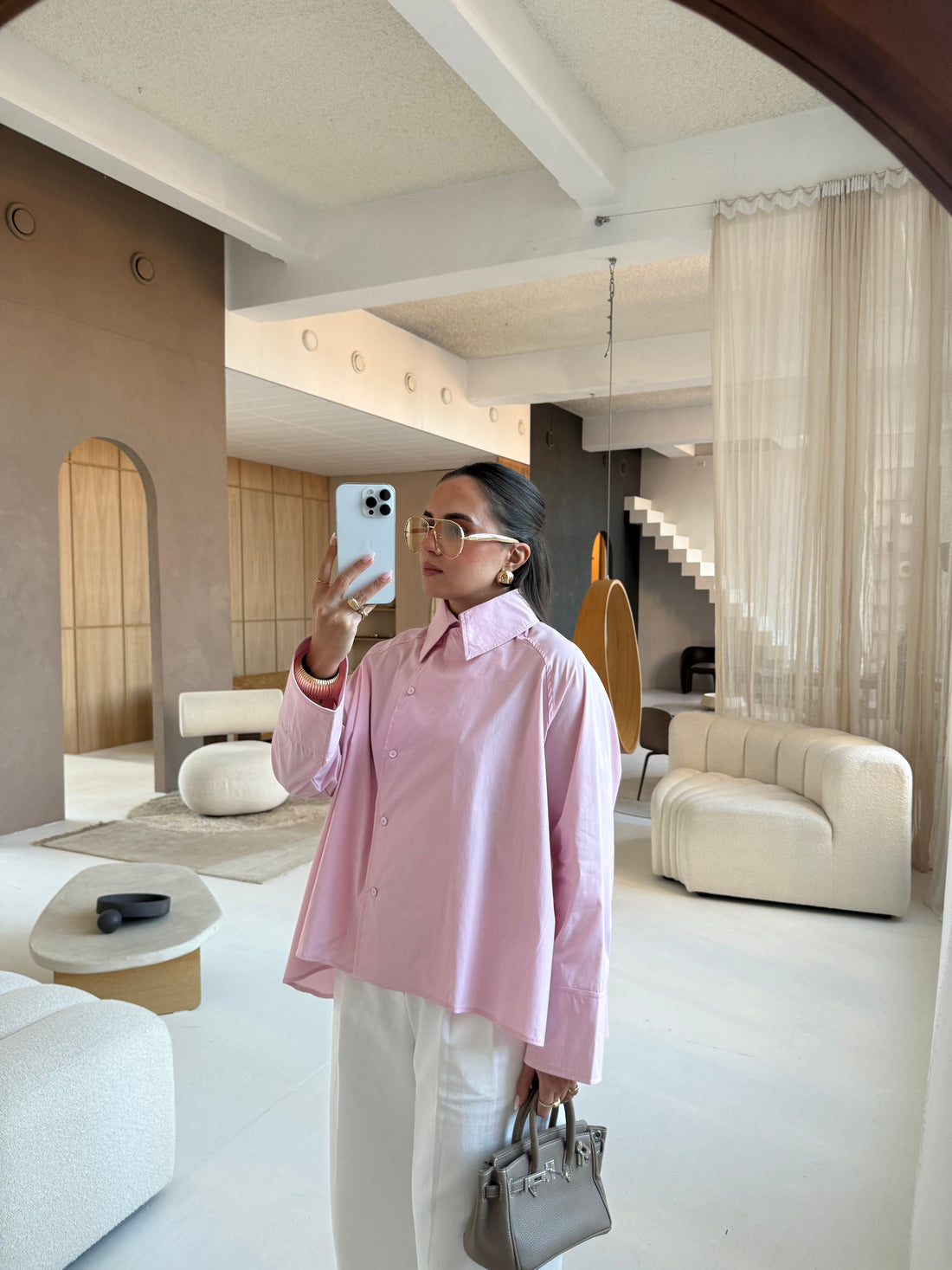 Chemise MARA rose (RM824)
