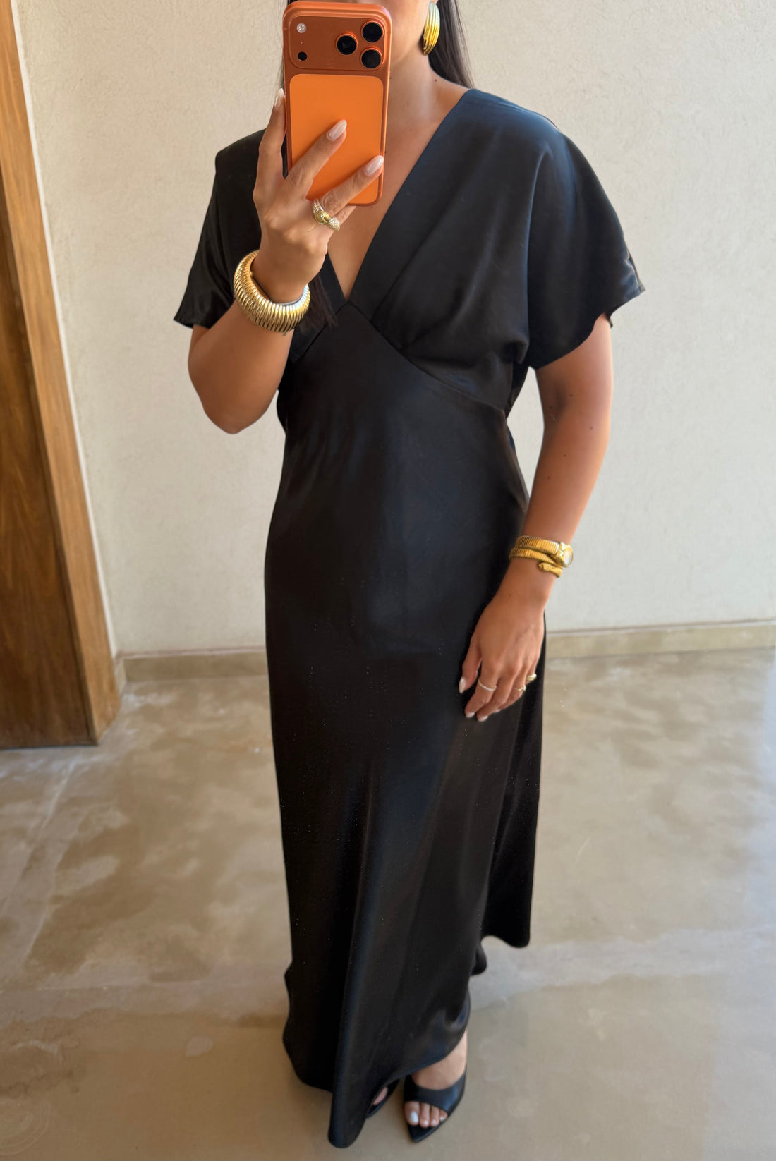 Robe longue Sandy noire